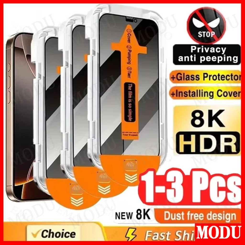 1-3 Chiếc Ant-Spy Riêng Tư Không Bụi Lắp Đặt Chính Xác Kính Cường Lực Tương Thích Cho OPPO A3X A3 A1