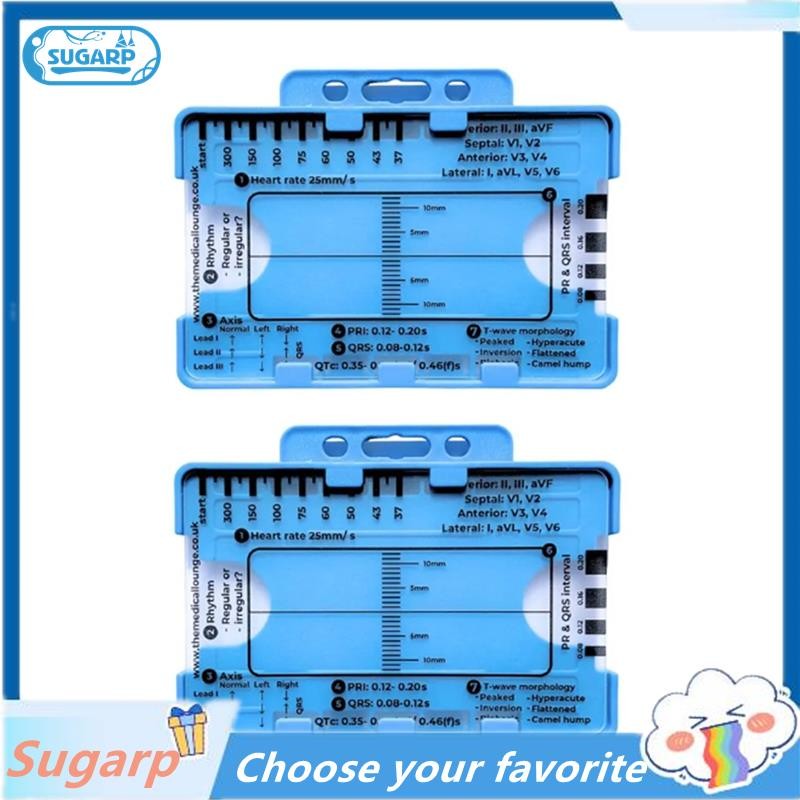 [Sugarp] 2 Thước đo ECG 7 bước ECG Thước 7 bước cho Thước đo ECG 7 bước Thước đo ECG, Công cụ đánh g