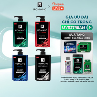  Sữa tắm nam Romano hương Nước hoa nam 650g  chai  4 mùi hương  - LIVE 