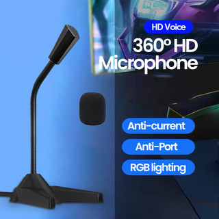  Twitch 360 Độ HD Micro 3.5 Mm   USB Để Bàn Mini Micro Dây Chơi Game Mic Diễn Văn Giá Đỡ Cho PC Notebook Ghi Âm Chơi Game Cuộc Họp Hát 