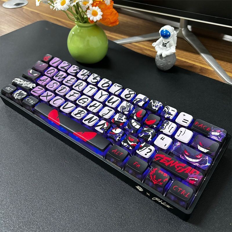 Gengar cherry Profile Bộ Keycap PC Double-Shot PBT + PC Keycap (131-Key)