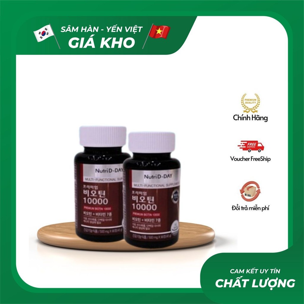 Viên Uống Nutri D-Day Premium Biotin 10000 (500mg x 90 Viên)