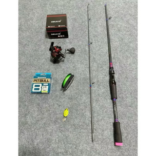 Combo Cần Câu Lure Crocodile + Máy Deukio FS2000 | Full Phụ Kiện, Câu Lóc Chẽm - Giá Tốt Cho Người Mới Bắt Đầu