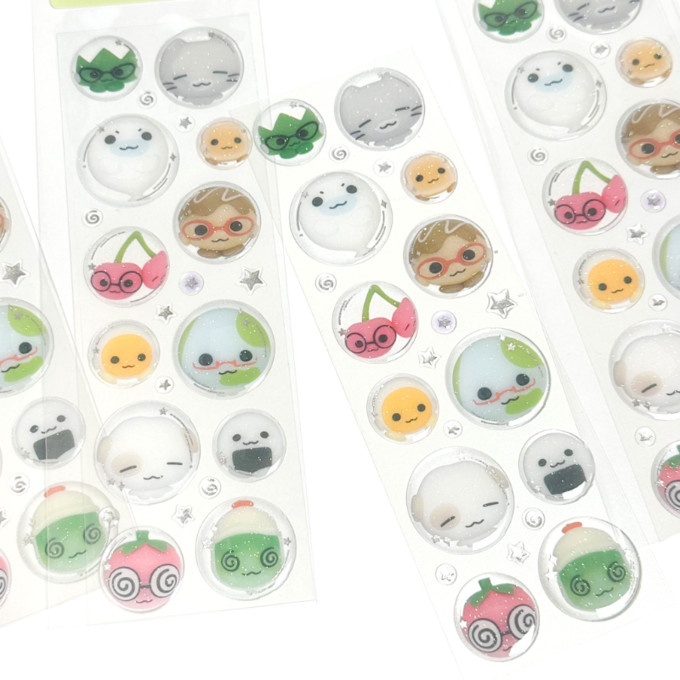 [Moii _ ttoi] Nhãn dán Epoxy tròn Droplet