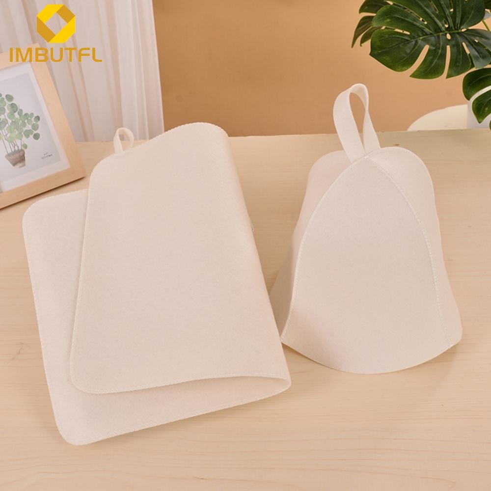 【IMBUTFL】Sauna Hat Grey Sauna Cap Felt Cap For Sauna Felt Hat Thickened Water Absorption