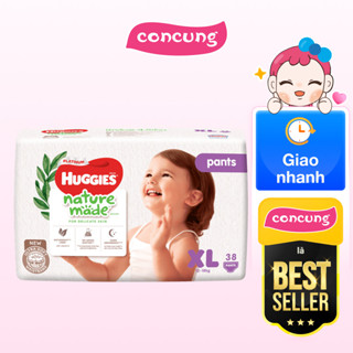 Tã quần siêu cao cấp Huggies Platinum Nature Made XL 38 miếng - concung