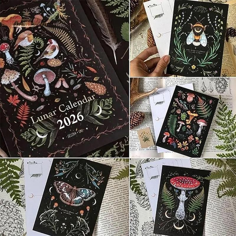 TRTR Dark Forest Lunar Calendar 2026 Chứa 12 Minh Họa Nguyên Bản Vẽ Suốt Năm 12 Hàng Tháng Nhiều Màu
