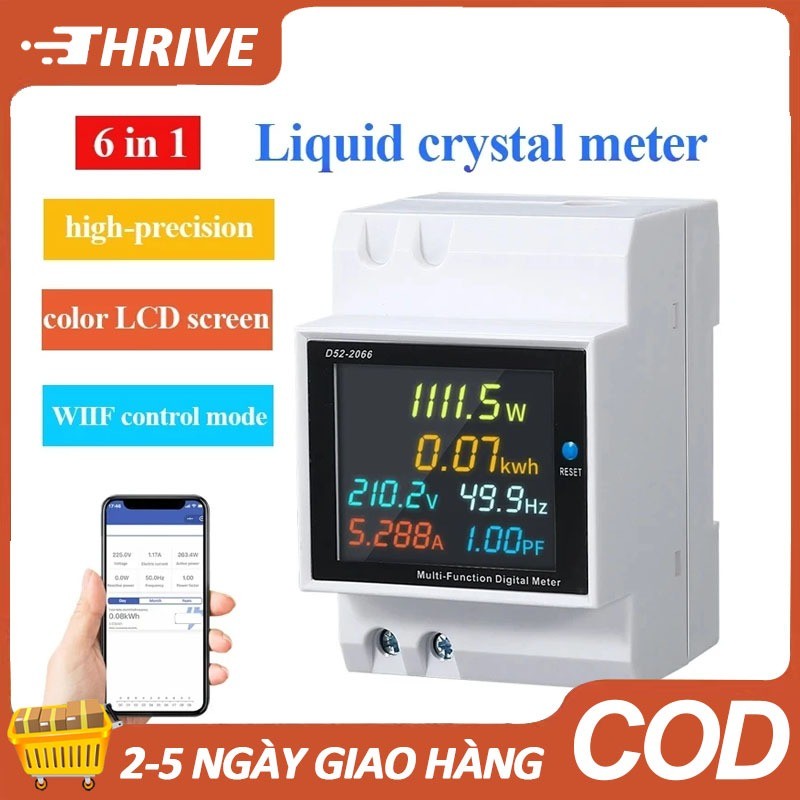 Đồng Hồ Đo Điện Áp D52-2066 AC 110V 220V 380V 100A