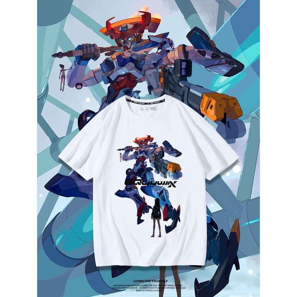 [Hàng có sẵn] Áo thun ngắn tay Mobile Suit Gundam GQuuuX-Beginning, Phù hợp mùa hè