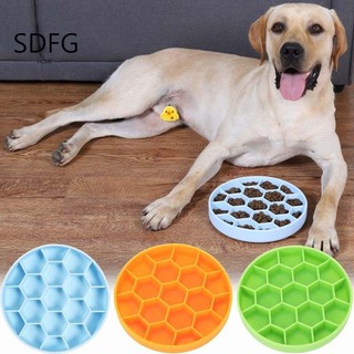 Sdfg bát cho chó silicon hút chống guling món ăn chó con liếm thảm bát ăn