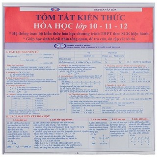 Sách - tóm tắt kiến thức hóa học lớp 10, 11, 12