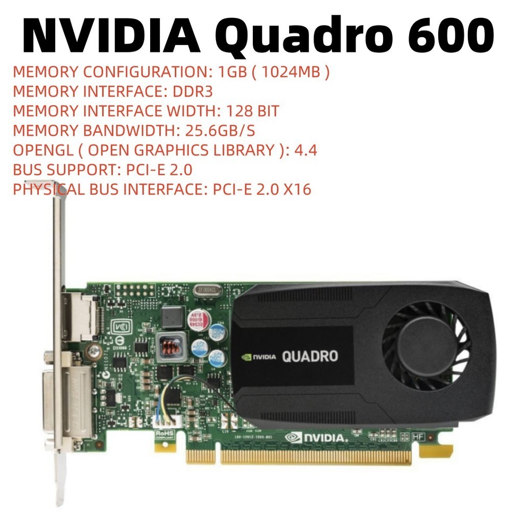 Card đồ họa NVIDIA Quadro 600 Q600 Card đồ họa chuyên nghiệp 1G Card đồ họa Q600