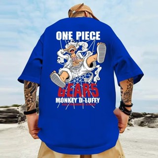 (30-130kg) M-8XL áo phông nam big size Áo Thun Cotton tay ngắn cỡ lớn Áo thun cỡ lớn phong cách Hàn Quốc màu xanh hoàng gia Phim hoạt hình anime Áo thun in hình một mảnh Quá khổ nửa tay Áo thun hợp thời trang trẻ trung