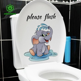 Aternee Nắp Bồn Cầu Decal Dán Tường Có Thể Tháo Rời Để Trang Trí Phòng Trang Trí Nhà Vệ Sinh