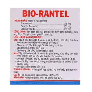 Viên uống bio-rantel dành cho chó mèo