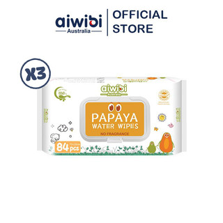 3 khăn ướt khăn giấy ướt aiwibi chiết xuất đu đủ 84 miếng