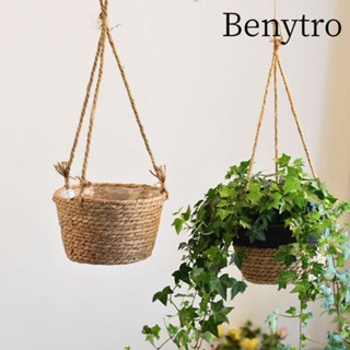  Benytro Chậu trồng cây treo trong vườn Giỏ đựng cây Macrame ngoài trời trong nhà Giá đỡ chậu hoa có dây đay dệt Chlorophytum 