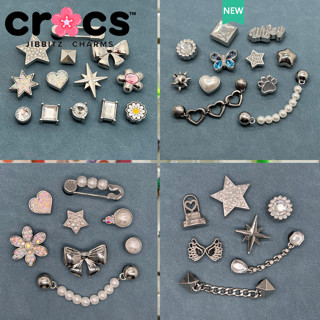 Charm cross Jibbitz Kim Loại Giày Khóa Hoa Chất Lượng Cao Hợp Kim Bạc Trang Trí Khóa Dây Xích INS Phụ Kiện Giày Thời Trang Khóa Trang Trí Sticker Dép cross