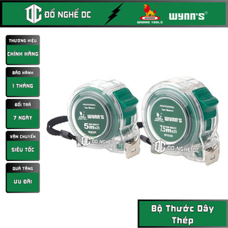 Bộ Thước Dây Thép, Thước Cuộn Thép Có Khoá Chốt 5M x 25mm 7.5M x 25mm W5025E  W7025E Wynn's  Thước đo bằng thép cao cấp