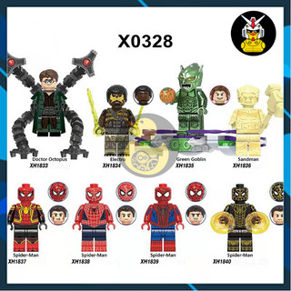 X0328  Mô Hình Siêu Anh Hùng Đồ Chơi Lắp Ráp Super Hero Người Nhện Dr Octopus Green Goblin SpiderMan Electro