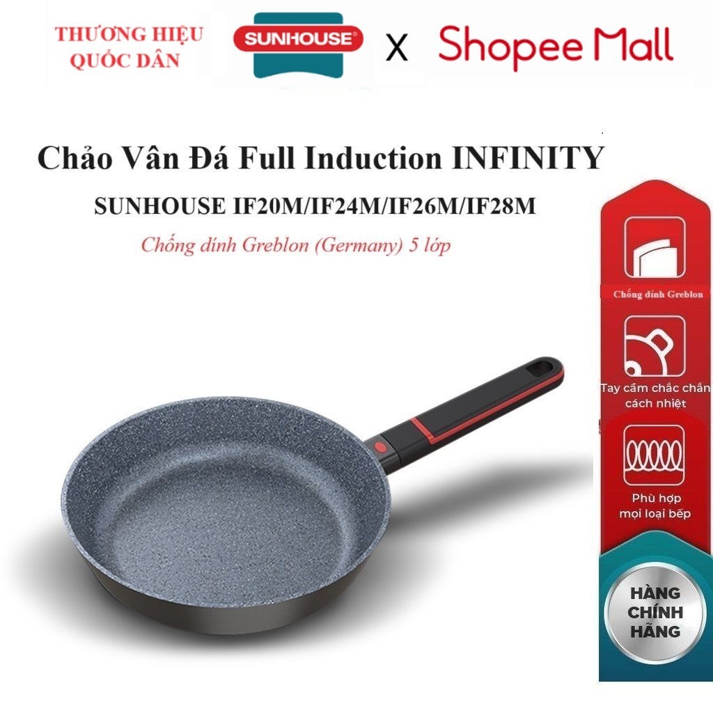 Chảo Vân Đá Đáy Từ Full Induction INFINITY SUNHOUSE IF20M,IF24M,IF26M,IF28M