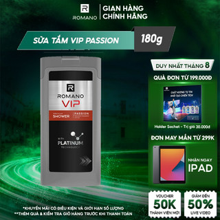 Sữa tắm cao cấp Romano Vip Passion mạnh mẽ bí ẩn 650g/chai