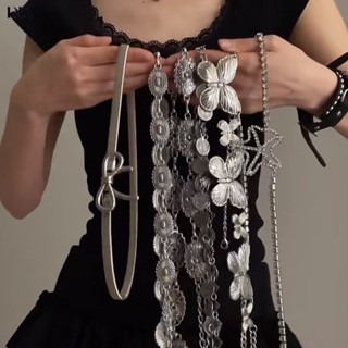 Bohemian Kim Loại Bướm Phong Cách Dân Tộc Retro Dây Thắt Lưng Nữ Phụ Kiện Đầm Cao Cấp Cảm Giác y2k Thắt Lưng Mỏng