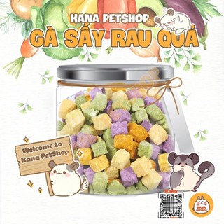  Gà Sấy Ngũ Sắc Rau Củ 🐹 FreeShip 🐹 Gà Viên Sấy Lạnh Thức Ăn Dặm Bổ Sung Chất Xơ Hamster Nhím Đồ Ăn Tiện Lợi Cho Chó 