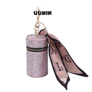 UUMIR Ví đựng tiền xu in hình, Túi xách MINI màu trơn chất liệu PU, Túi đựng son môi cỡ lớn màu trắng nhỏ gọn