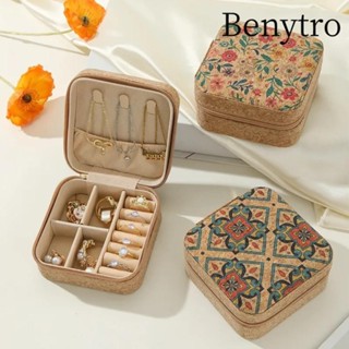 Hộp đựng bông tai nhẫn, Hộp đựng đồ trang sức bằng gỗ nút chai hữu ích, Vòng cổ di động bền bỉ Đồ dùng du lịch