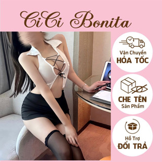  Đồ ngủ cosplay thư ký đan dây gợi cảm siêu hot set váy ôm body nữ nhân viên quyến rũ CP144 CICI BONITA HCM 