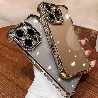  Ốp Điện Thoại Trong Suốt Chống Sốc Cho iPhone 16 Pro Max 15 Plus 14 13 12 11 Ốp Lưng Acrylic Cứng Mềm Ốp Lưng 
