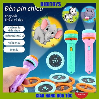  Đèn pin chiếu hình 24/80 hình động vật cho bé từ 1 tuổi giúp bé phát triển nhận thức sớm
