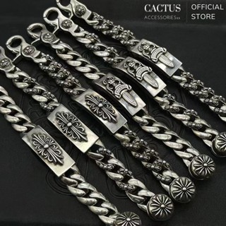 Vòng tay Chrome Hearts, Lắc tay xích phong cách Retro Unisex nam nữ, bạc s925