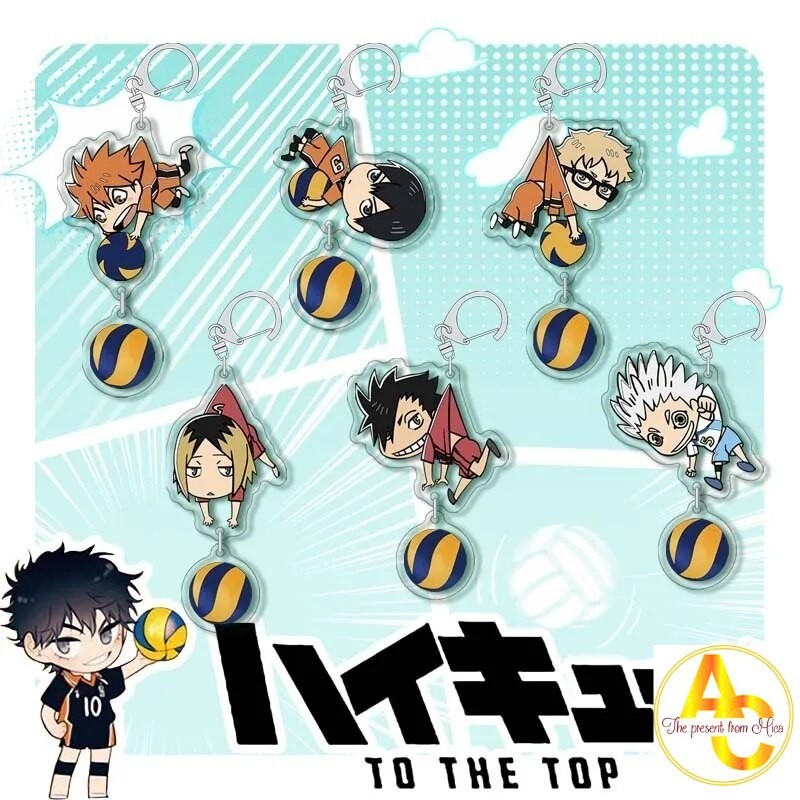 Móc khóa Haikyuu Hinata Tobio Yu Kei Kuroo Daichi Kenma Toru Tadashi c02 Phụ kiện trang trí túi xách