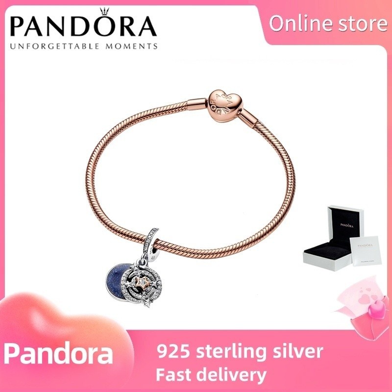 Pandora Bộ Vòng Tay Nam Bạc S925 Đích Thực 100%, Thiết Kế Yêu Thương