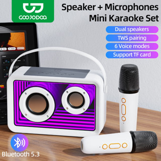 Loa Bluetooth Karaoke Mini Có Micro GOOJODOQTWS 5.3 Thẻ TF Bass Mạnh