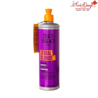 Dầu gội tím dành cho tóc nhuộm tông lạnh Tigi Bed Head Serial Blonde Shampoo 400ml 