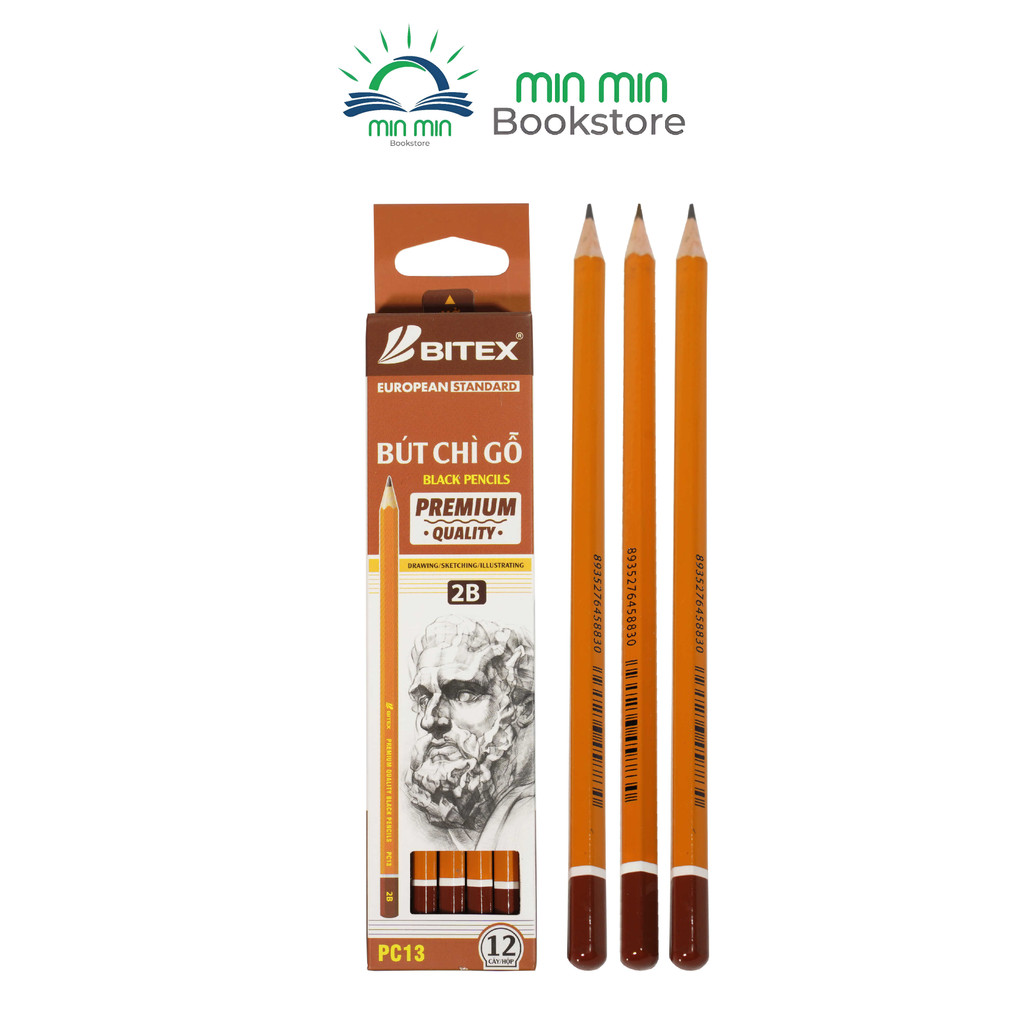 Bút chì mỹ thuật BITEX 2B Premium nhúng đầu - PC13