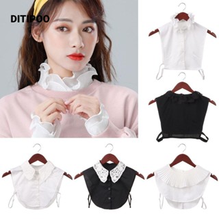Áo sơ mi DITIPOO Cổ áo giả ren có thể tháo rời Áo cổ điển có ve áo hàng đầu
