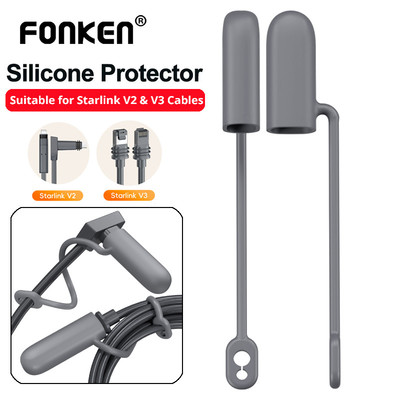 Fonken Starlink Cáp Mũ Silicon Đa Năng Cho Starlink Gen2 & Gen3 Cáp Cắm Vỏ Silicon Bảo Vệ