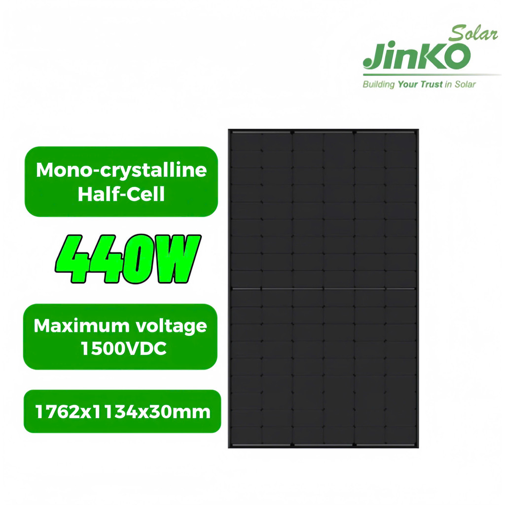 Tấm Pin Mặt Trời Hai Mặt Kính Jinko Tiger Neo 440W ASTRONERGY 450W – Bifacial Mono Loại A - JKM440N-