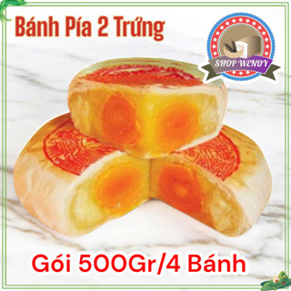 Bánh pía 2 trứng đậu xanh sầu riêng đặc biệt đặc sản Sóc Trăng (500Gram/4cái)