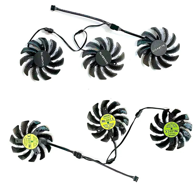 Quạt GPU mới 4PIN 75MM T128010SU PLD08010S12HH thích hợp cho quạt làm mát Gigabyte GTX 1080 / 1080Ti