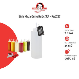 Bình nhựa đựng nước sốt uncle bills 750ml đựng gia vị, mứt, sirup hàng nhập khẩu - ka0287