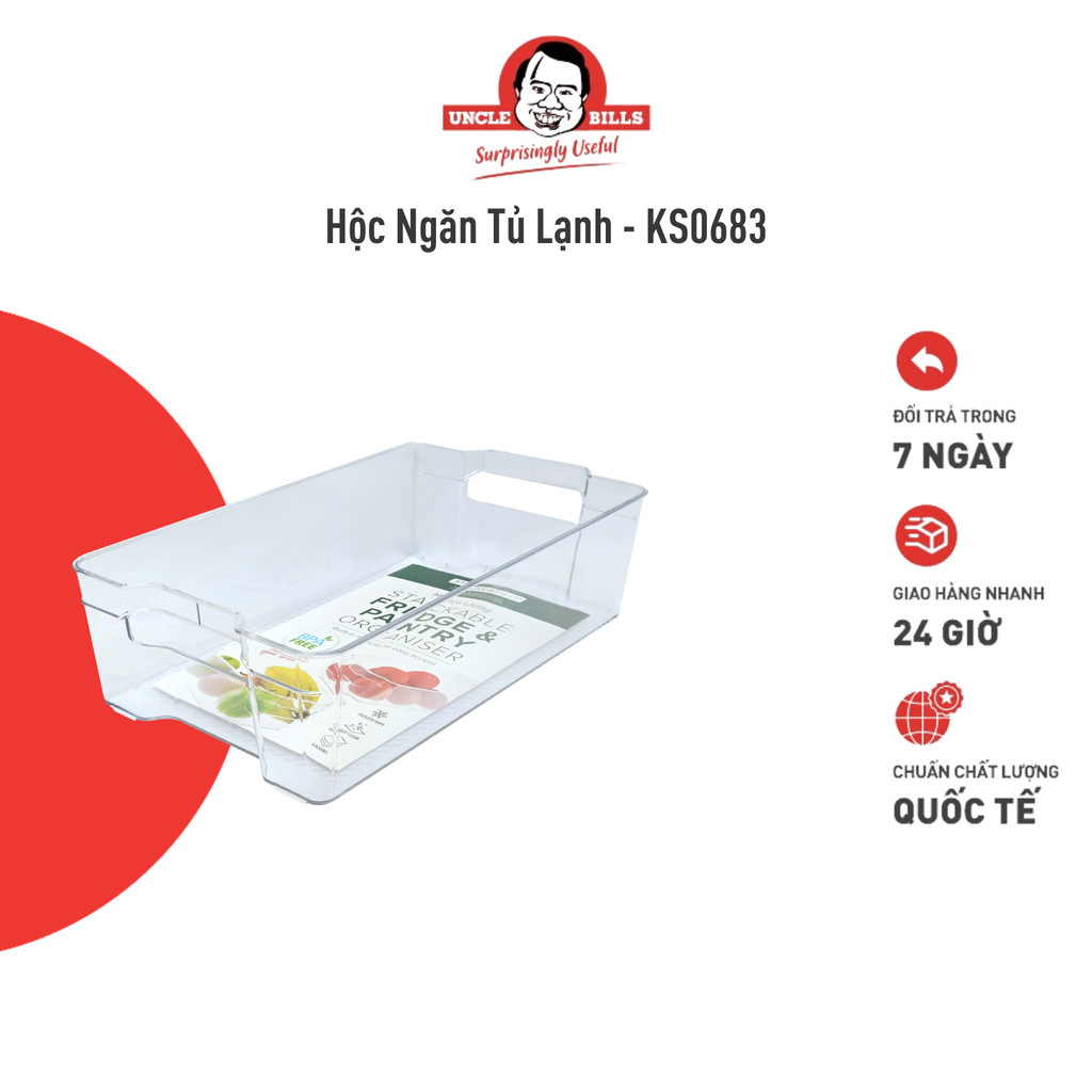 Hộc Ngăn Tủ Lạnh Chất Lượng UNCLE BILLS 37 X 20cm - Hàng Chính Hãng UNCLE BILLS KS0683