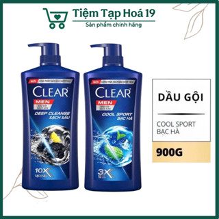 Dầu Gội Đầu Clear Men Cool Sport Bạc Hà 900g