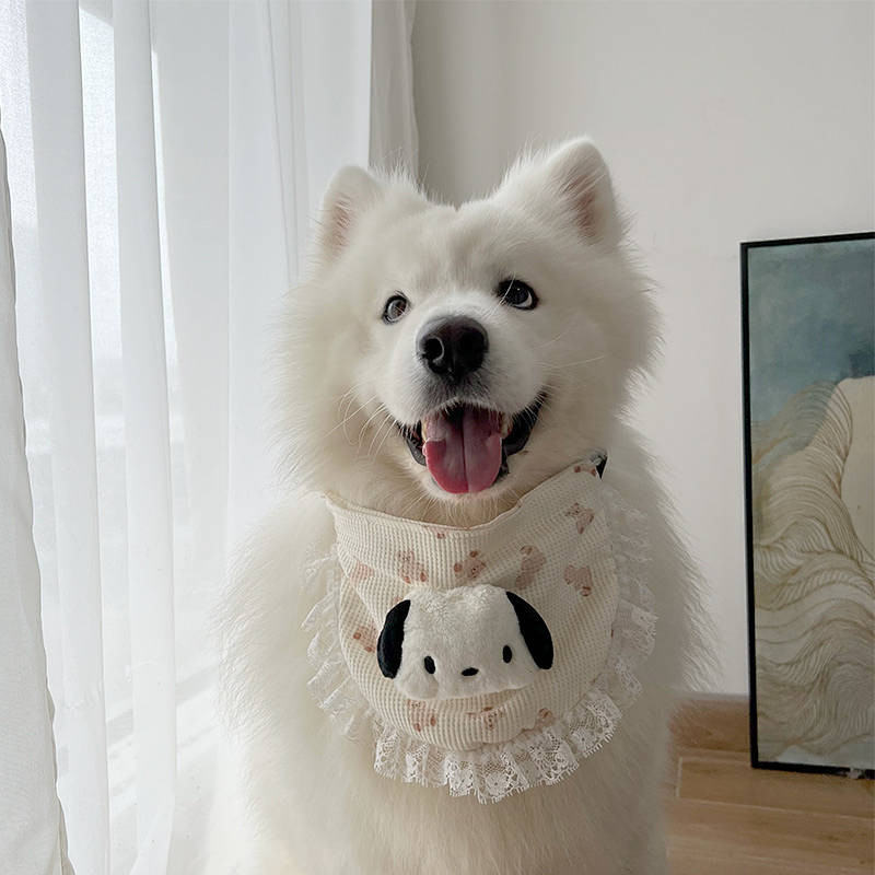 【Ready Stock】 2025 Summer New Pet's Saliva Towel Scarf Large, Medium and Small Dogs Golden Retriever