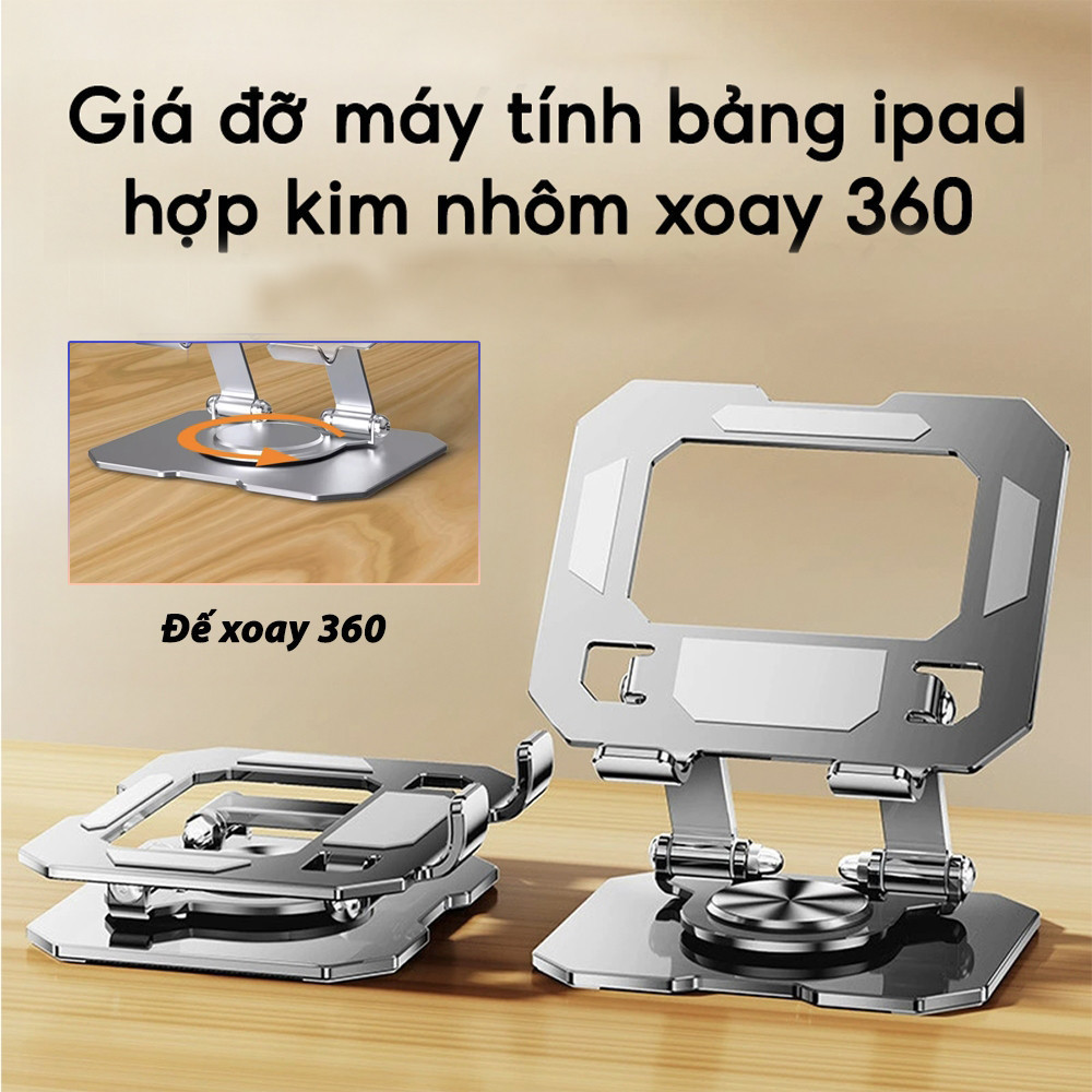 Giá đỡ laptop xoay 360 độ L08 tùy chỉnh độ cao,kệ kê MACBOOK - MÁY TÍNH BẢNG bằng kim loại gấp gọn tiện dùng | BigBuy360 - bigbuy360.vn