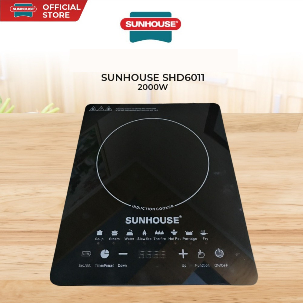 Bếp Từ SUNHOUSE Thế hệ mới SHD6011 Bảo Hành 12 Tháng, Bếp Từ Đơn Công suất 2200W Điều khiển cảm ứng